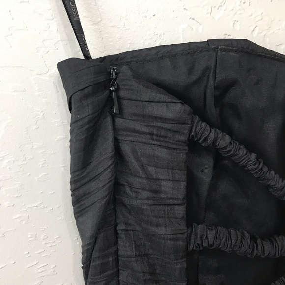 Jessica McClintock Vintage Black Strapless Mini Dress - Picture 7 of 14